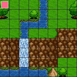 Fragment mapy stworzonej w "RPG Maker 2000" Fragment mapy stworzonej w "RPG Maker 2000"