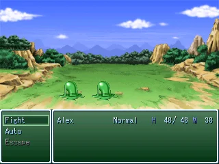 Okno walki w "RPG Maker 2000" Okno walki w "RPG Maker 2000"