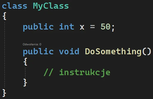 Klasa w języku C# Klasa w języku C#