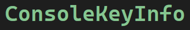 Struktura "ConsoleKeyInfo" w języku C#