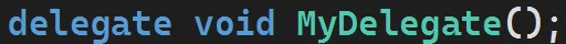 Słowo kluczowe "delegate" w języku C#