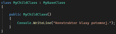 Dziedziczenie w języku C#