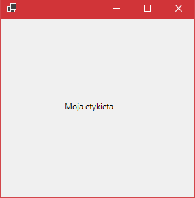 Etykieta w "Windows Forms" w języku C#