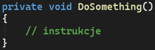 Funkcja w języku C# Funkcja w języku C#