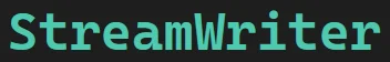 Klasa "StreamWriter" w języku C# Klasa "StreamWriter" w języku C#