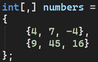 Tablica dwuwymiarowa w języku C#