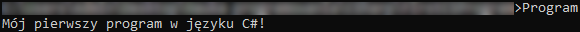 Uruchamianie pierwszego programu w języku C# w wierszu poleceń