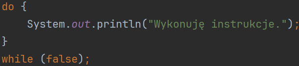 Pętla "do while" w języku Java