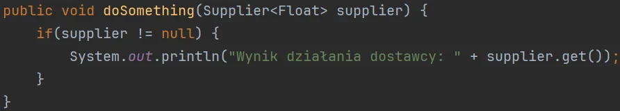 Interfejs funkcyjny "Supplier" w języku Java Interfejs funkcyjny "Supplier" w języku Java