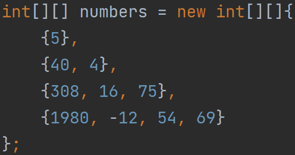 Tablica postrzępiona w języku Java