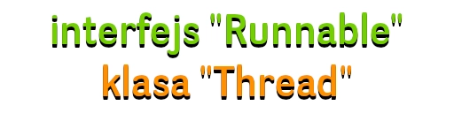 Klasa "Thread" i interfejs "Runnable" w języku Java Klasa "Thread" i interfejs "Runnable" w języku Java