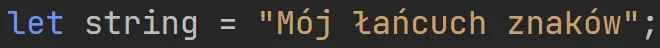 Typ danych "string" w języku JavaScript