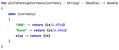 Funkcja wyższego rzędu w języku Kotlin