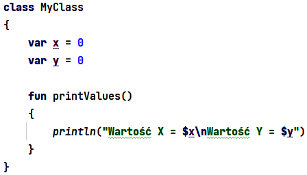 Klasa w języku Kotlin