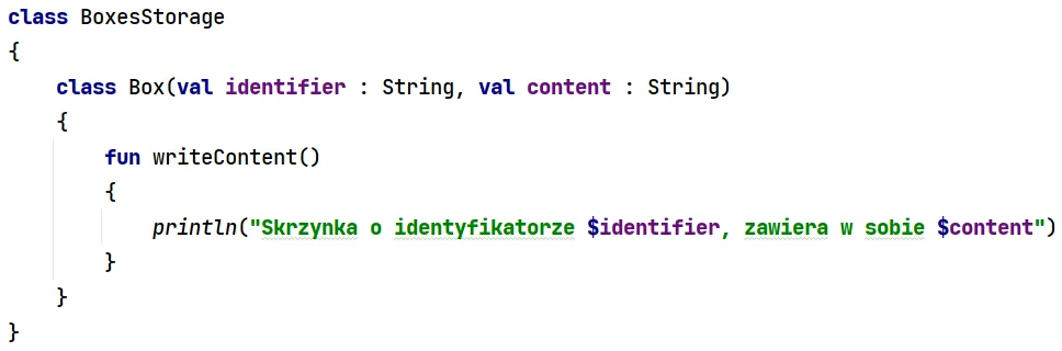 Klasa zagnieżdżona w języku Kotlin Klasa zagnieżdżona w języku Kotlin