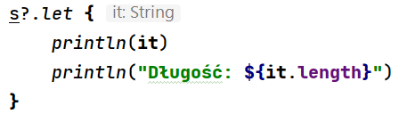 Słowo kluczowe "let" w języku Kotlin