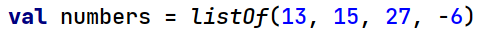 Funkcja "listOf" w języku Kotlin