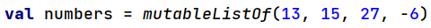 Funkcja "mutableListOf" w języku Kotlin
