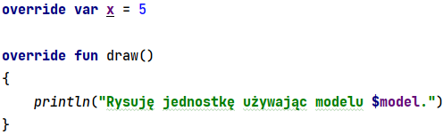 Słowo kluczowe "override" w języku Kotlin