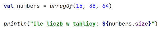 Szablon łańcuchowy w języku Kotlin z wyrażeniem