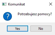 Działanie okna z obiektem "QMessageBox" w pakiecie "PyQt5" w Pythonie Działanie okna z obiektem "QMessageBox" w pakiecie "PyQt5" w Pythonie
