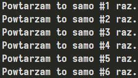 Działanie pętli "while" w Pythonie