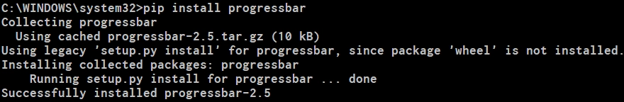 Instalacja pakietu "progressbar" w systemie "pip" w Pythonie Instalacja pakietu "progressbar" w systemie "pip" w Pythonie