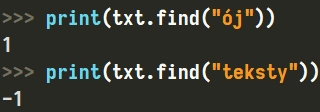 Metoda "find" klasy "string" w Pythonie Metoda "find" klasy "string" w Pythonie