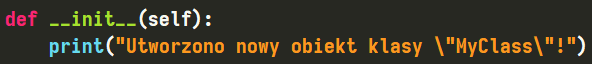 Metoda "__init__" w klasie w Pythonie