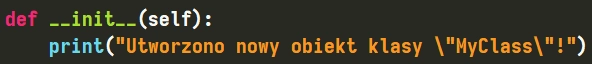 Metoda "__init__" w klasie w Pythonie Metoda "__init__" w klasie w Pythonie
