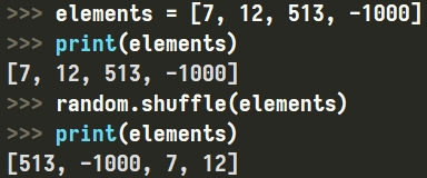 Metoda "shuffle" w Pythonie z modułu "random" Metoda "shuffle" w Pythonie z modułu "random"