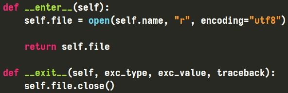 Metody "__enter__" oraz "__exit__" w klasie w Pythonie Metody "__enter__" oraz "__exit__" w klasie w Pythonie