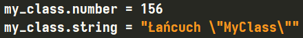 Odwoływanie się do danych składowych obiektu klasy w Pythonie