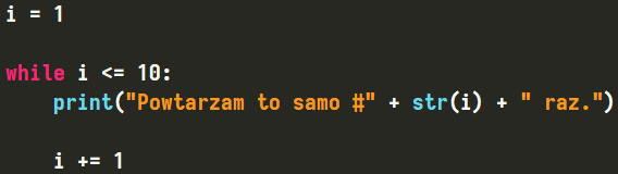Pętla "while" w Pythonie