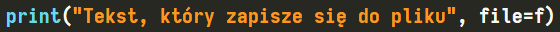 Funkcja z przekierowaniem do pliku