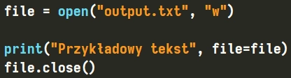 Zapis do pliku tekstowego przy użyciu funkcji "print" w Pythonie Zapis do pliku tekstowego przy użyciu funkcji "print" w Pythonie