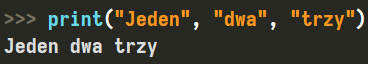 Zmienna liczba parametrów funkcji "print" w języku Python