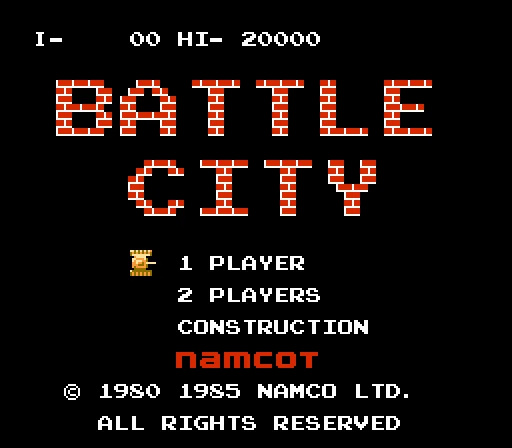 Scena menu głównego "Battle City" Scena menu głównego "Battle City"