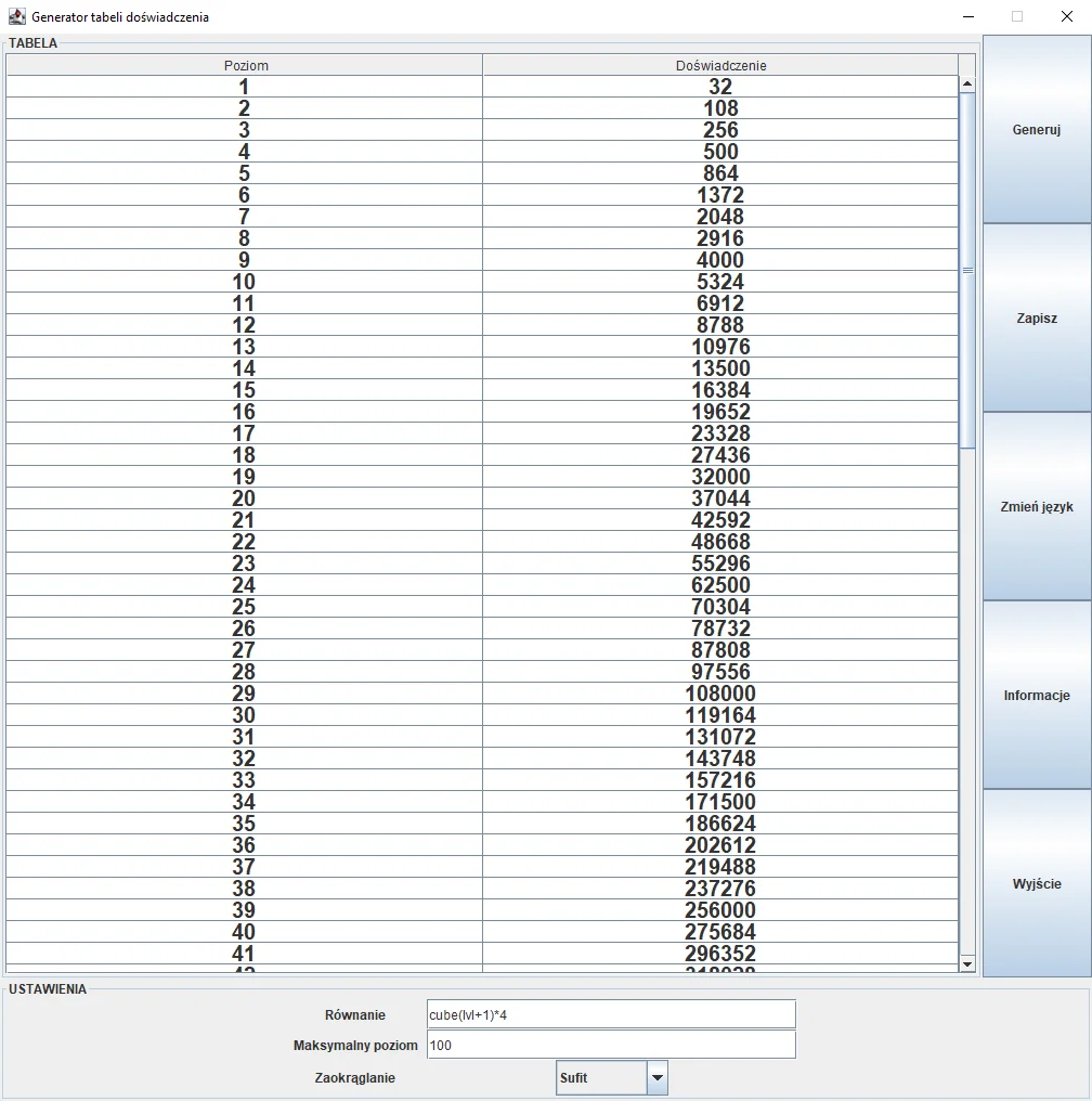 Wygląd programu "Statistic Table Generator" z dnia 16 lipca, 2020 roku Wygląd programu "Statistic Table Generator" z dnia 16 lipca, 2020 roku