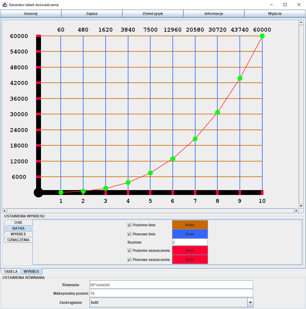 Wygląd programu "Statistic Table Generator" z dnia 24 sierpnia, 2020 roku
