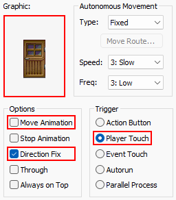 Konfiguracja drzwi w "RPG Maker XP" Konfiguracja drzwi w "RPG Maker XP"