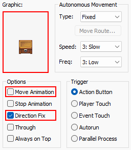 Konfiguracja skrzyni w "RPG Maker XP"