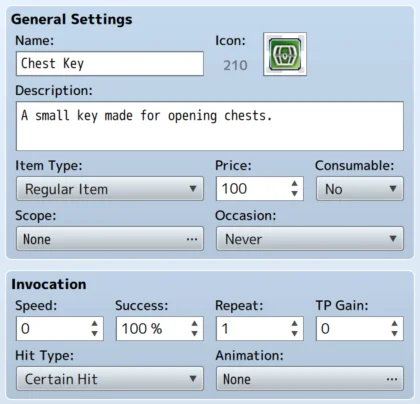 Tworzenie klucza do skrzyni w "RPG Maker MZ" Tworzenie klucza do skrzyni w "RPG Maker MZ"