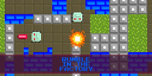 Logo gry "Rumble In The Factory" Logo gry "Rumble In The Factory"